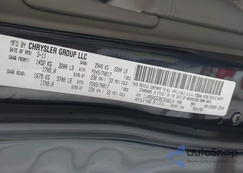 2011 Jeep Grand Cherokee Laredo from USA, damaged, VIN 1J4RS4GG3BC658614